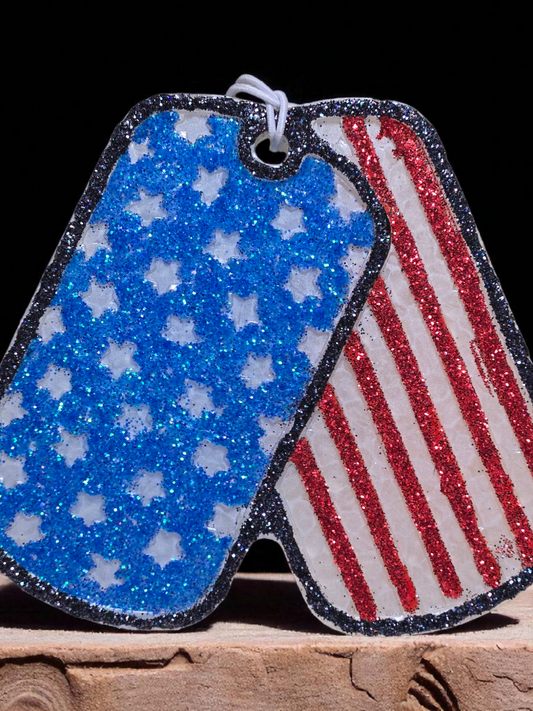 American Flag Dog Tags