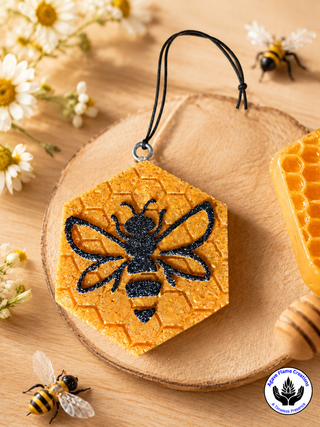 Honeycomb and Bee Car & Home Freshie